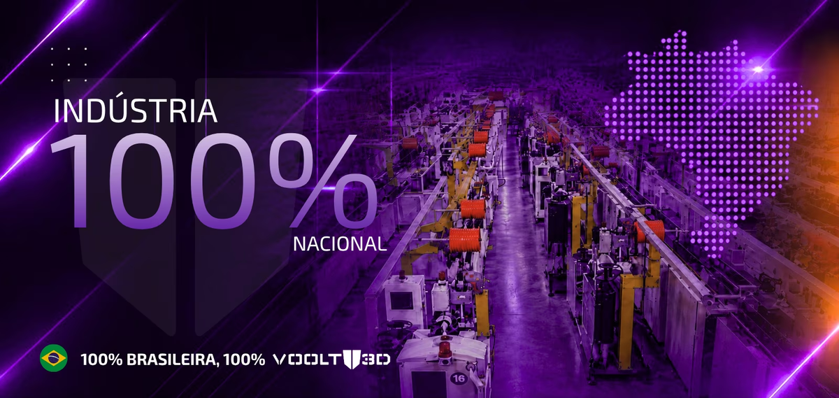 Indústria Voolt3D — produção 100% brasileira