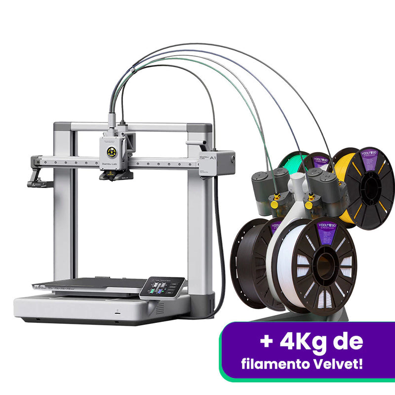 Combo Impressora 3D Bambu Lab A1 + AMS + 4kg de PLA Velvet - comprar online