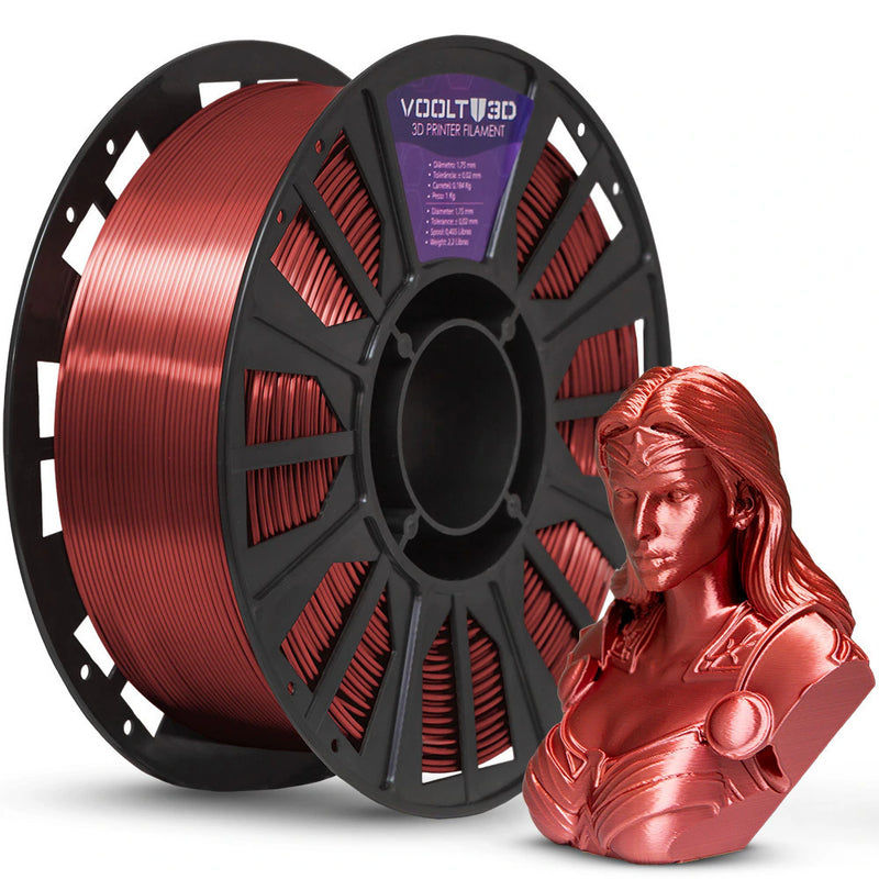 Filamento PLA Bronze V-Silk High Speed Premium - 1Kg