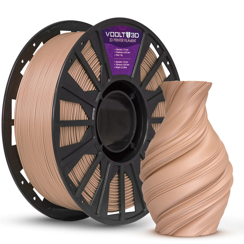 Filamento PLA Marrom Cappuccino Velvet High Speed Premium - 1Kg
