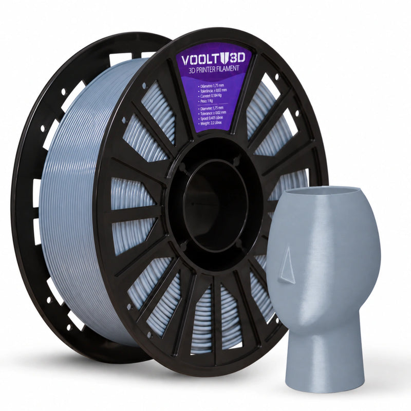 Filamento PETG HF Cinza Claro High Fluidity Premium - 1Kg