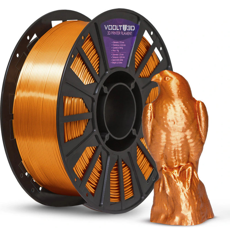Filamento PLA Cobre V-Silk High Speed Premium - 1Kg
