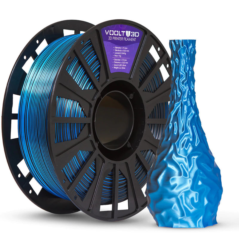 Filamento PLA Duo Color Shadow Azul com Preto V-Silk - 1kg - comprar online